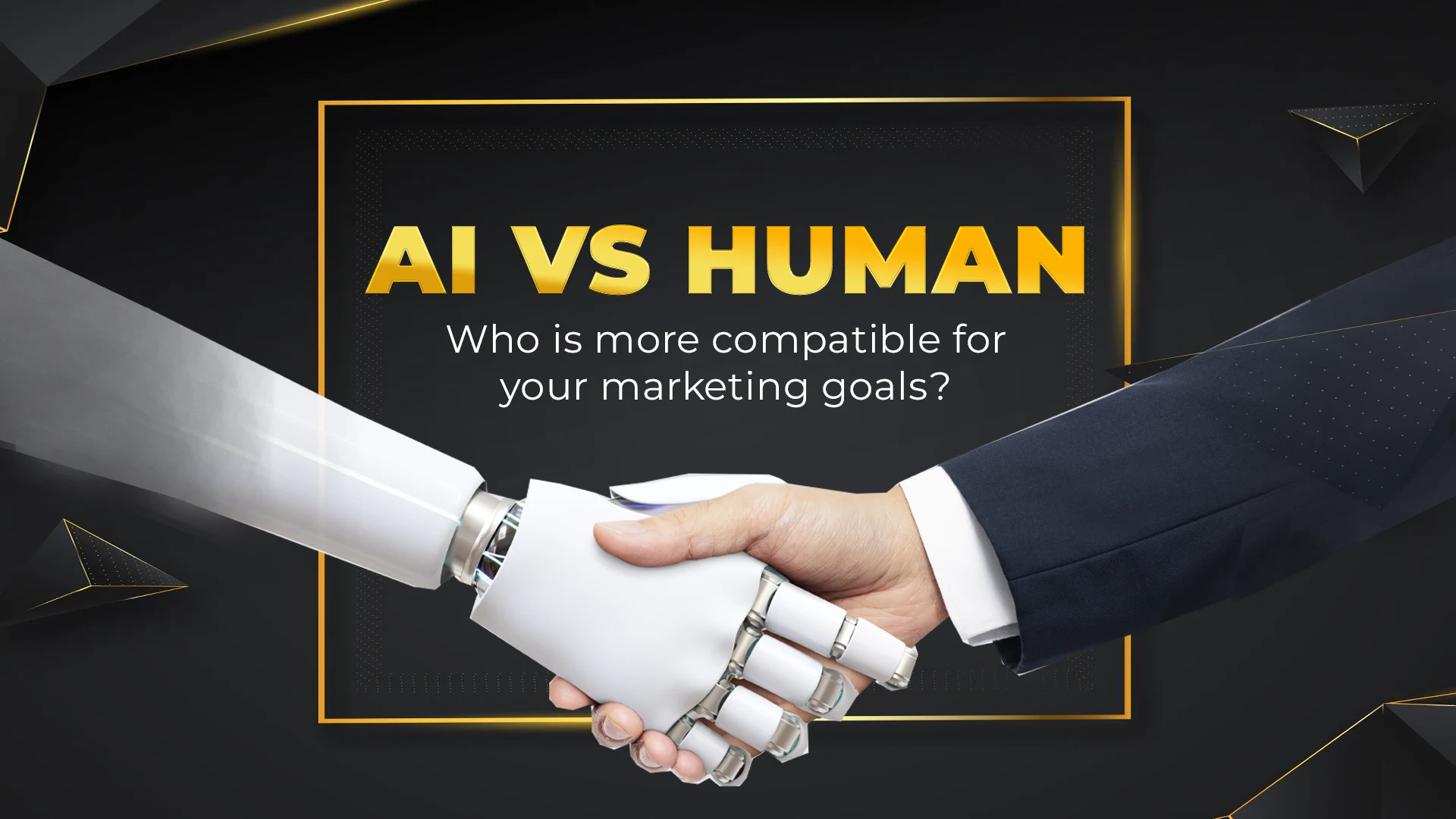 AI vs Human Marketers competing in strategy, creativity, and efficiency.