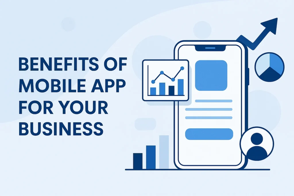 Mobile app showcasing key benefits for business growth and success.