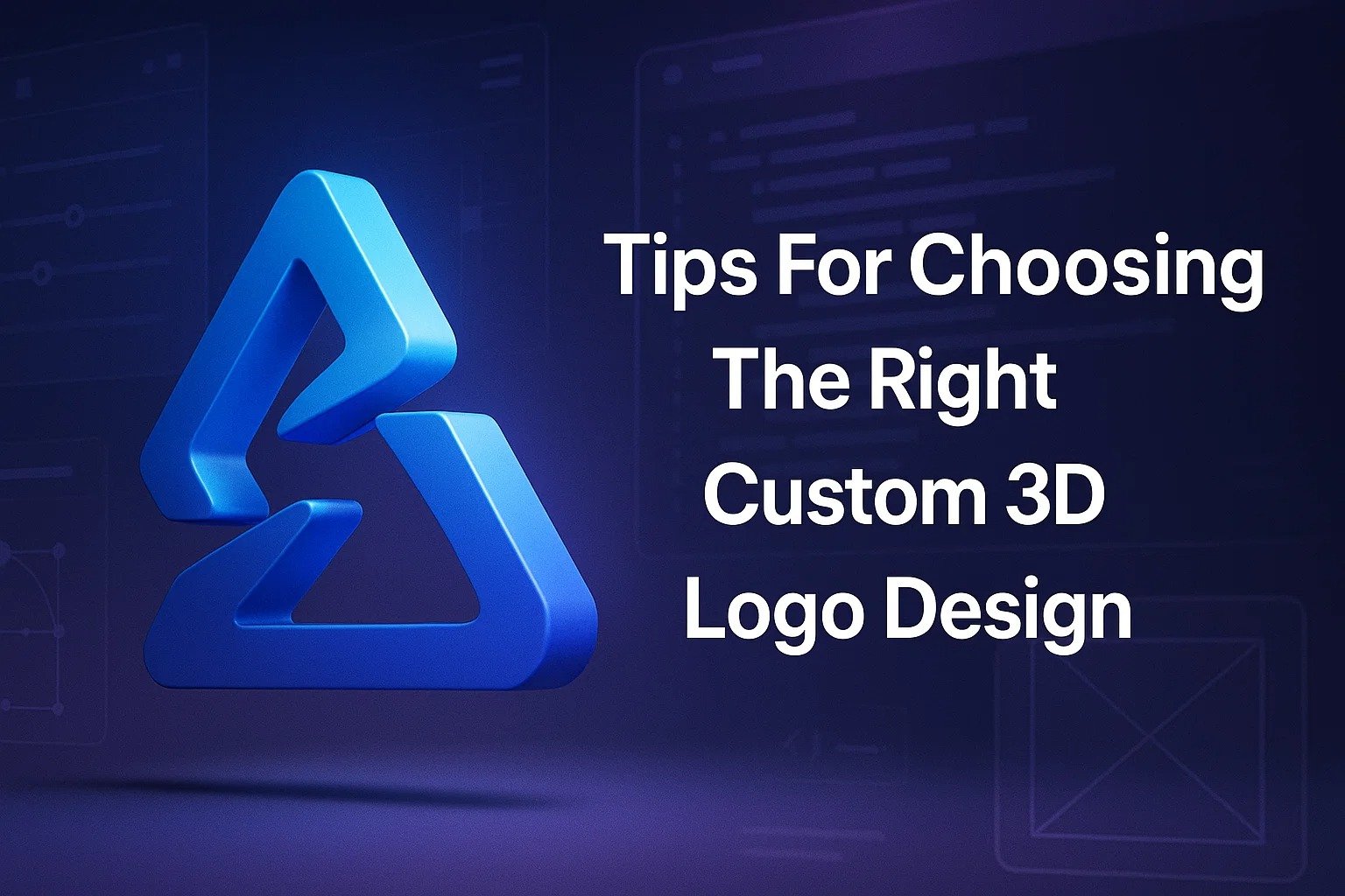 Make a bold statement with a custom 3D logo design.